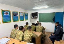 «Лепсі» шекара бөлімшесінде жол қауіпсіздігі бойынша дәріс өтті