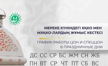 Мереке күніндегі ХҚКО мен МХҚКО-лардың жұмыс кестесі