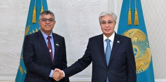 Мемлекет басшысы БҰҰ Дүниежүзілік метеорология ұйымының президенті, БАӘ Ұлттық метеорология орталығының бас директоры Абдулла Әл-Мандусты қабылдады