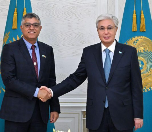 Мемлекет басшысы БҰҰ Дүниежүзілік метеорология ұйымының президенті, БАӘ Ұлттық метеорология орталығының бас директоры Абдулла Әл-Мандусты қабылдады