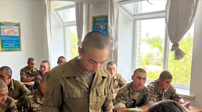 Шекарашылар мемлекеттік тілді меңгеру деңгейі бойынша емтихан тапсырды