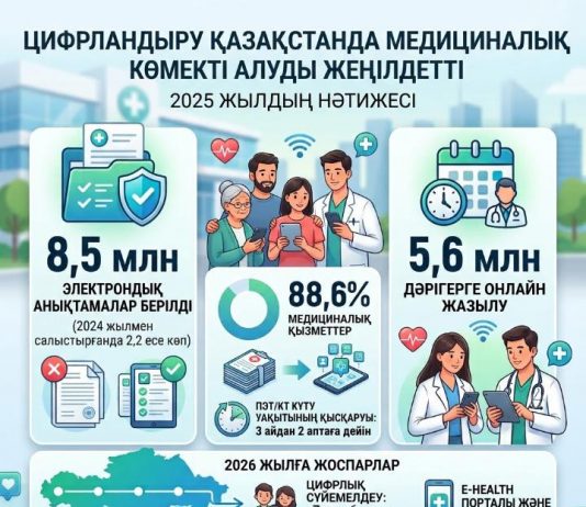 8,5 млн электрондық анықтама және 5,6 млн онлайн қабылдауға жазылу: цифрландыру Қазақстанда медициналық көмекті алуды жеңілдетті