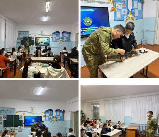 Жас шекарашылармен сабақ өтті